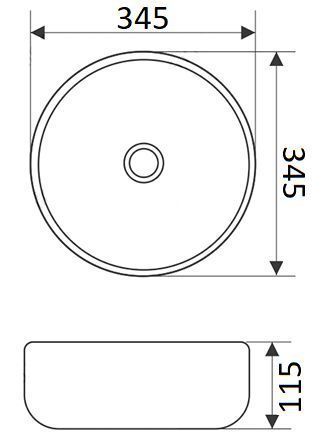 Раковина для ванной Ceramalux 35x35, 7078DMB