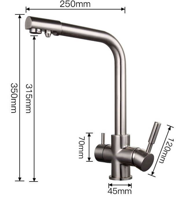 Смеситель для кухни на две воды Frap F4352-5