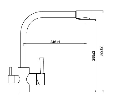 Смеситель для кухни Kaiser Merkur, 26044