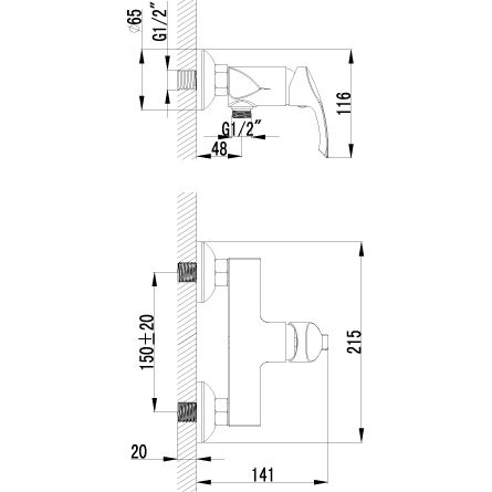 Смеситель для душа с аксессуарами Lemark Plus Strike, LM1103C