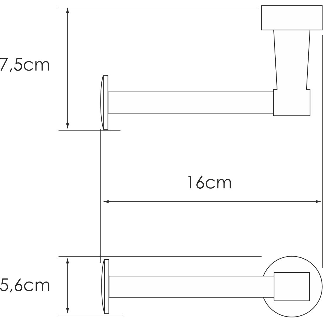 Держатель туалетной бумаги без крышки WasserKRAFT Isen, K-4096