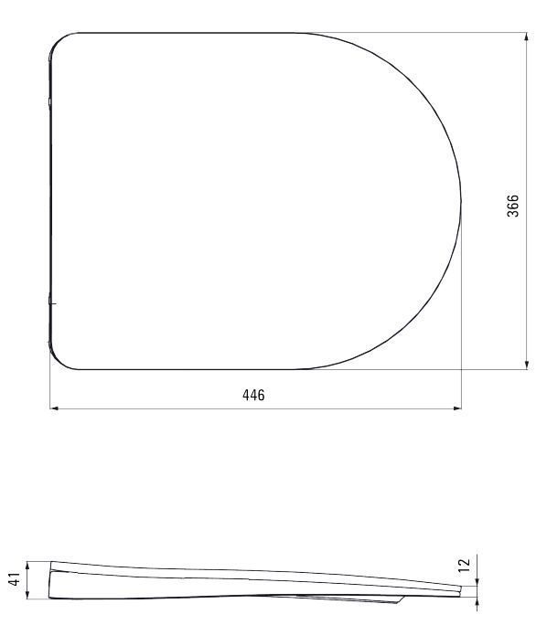 Медленно опускающаяся крышка Deante Peonia Slim, CDE_6SOZ