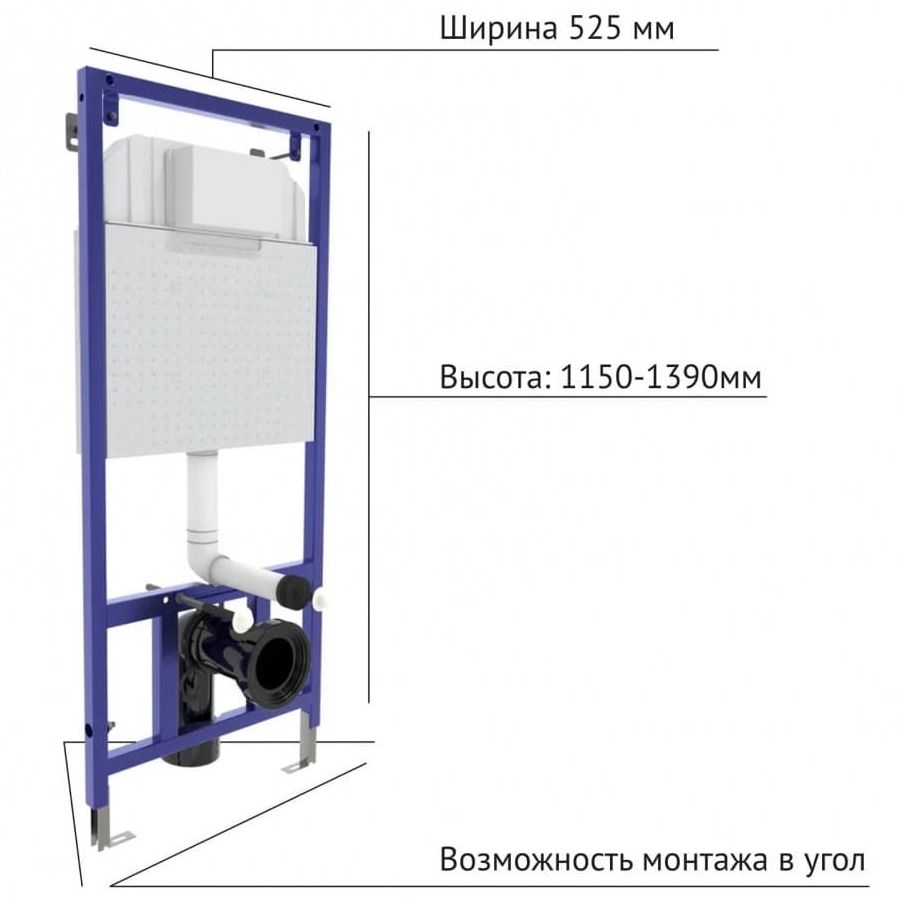 Комплект Berges Novum, кнопка D7 белая/хром, унитаз Puma Rimless, сиденье Toma Slim, 043270