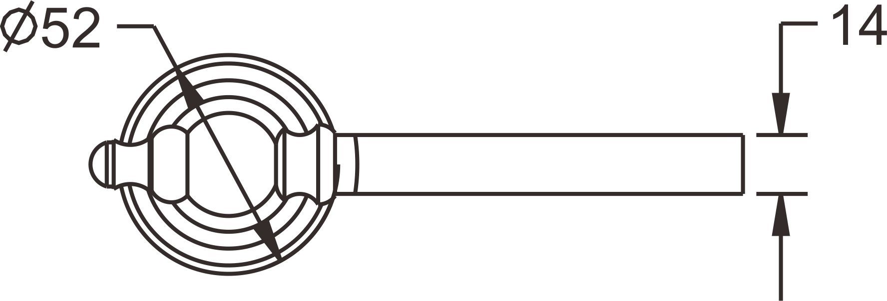 Ерш для унитаза Rose, RG1100Q
