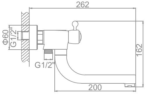 Смеситель для ванны Ledeme L3287