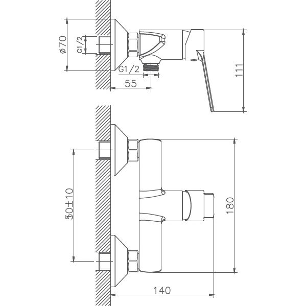 Гигиенический душ со смесителем Haiba HB55559