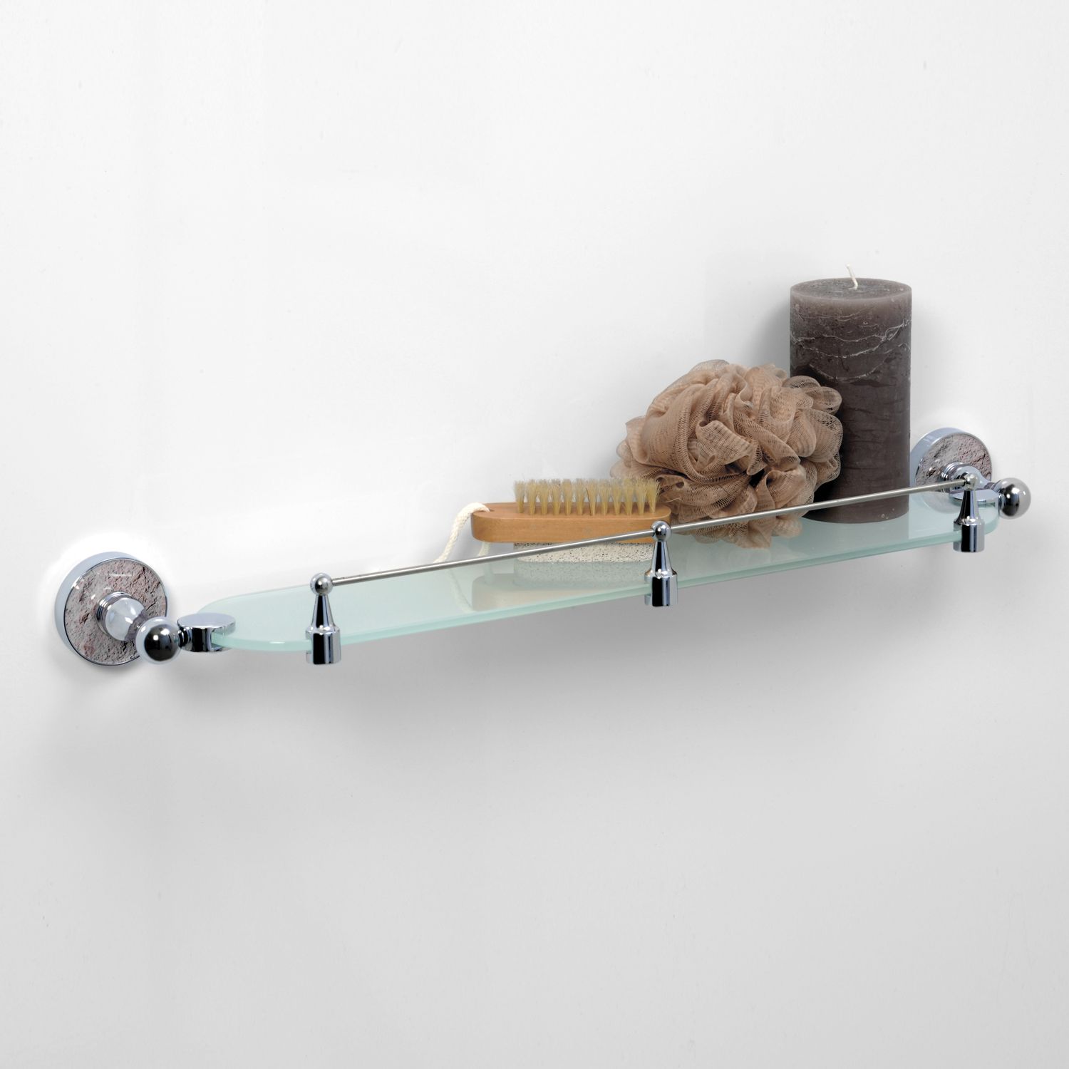 Полка стеклянная с бортиком WasserKRAFT Nau, K-7744