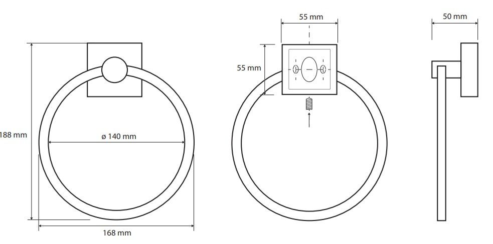 Двойной держатель полотенца Bemeta Beta, 132104062