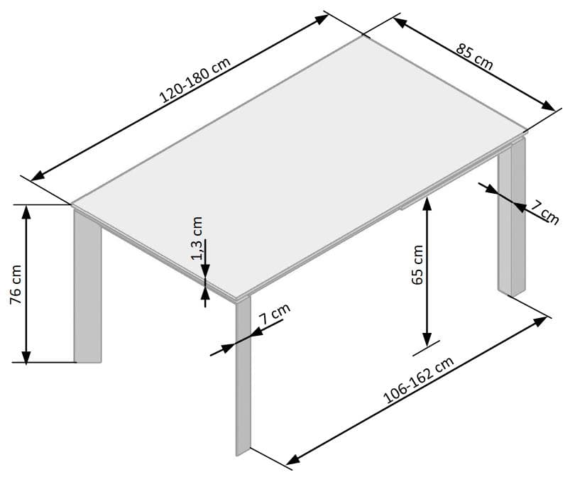 Стол обеденный Halmar Horizon, раскладной, V-CH-HORIZON-ST