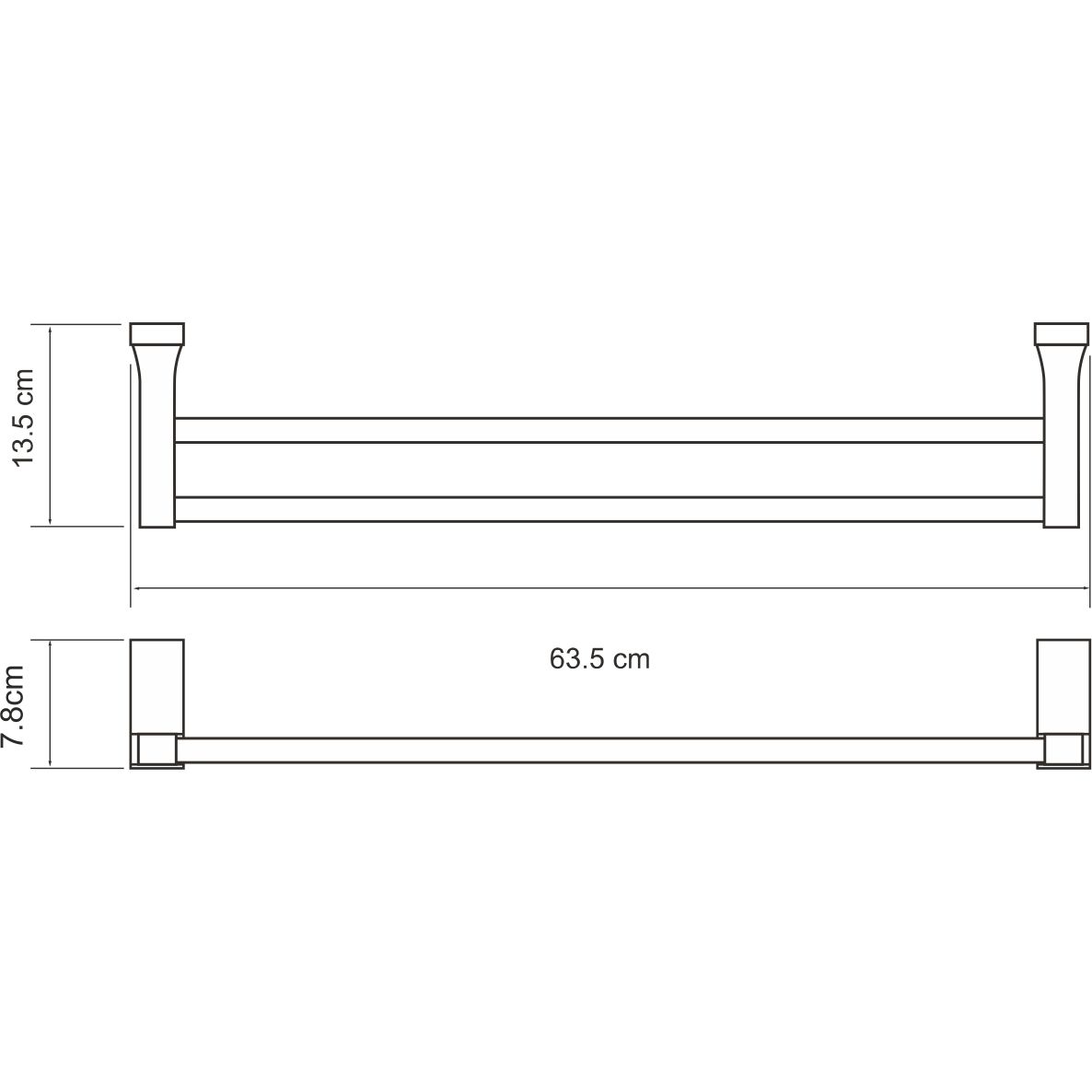 Держатель полотенец двойной WasserKRAFT Lopau, K-6040