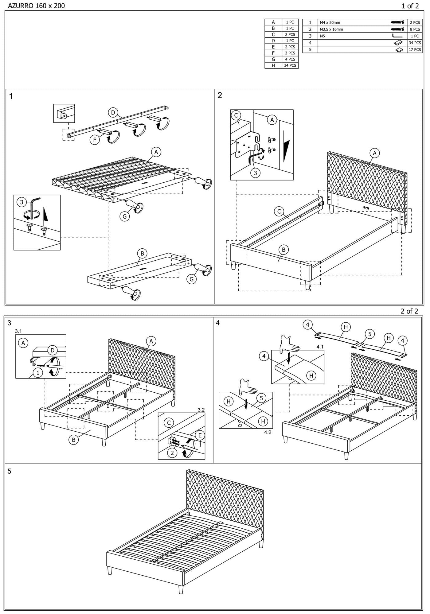Кровать Signal Azurro Velvet Bluvel 14 серый/дуб 140/200, AZURROV140SZD