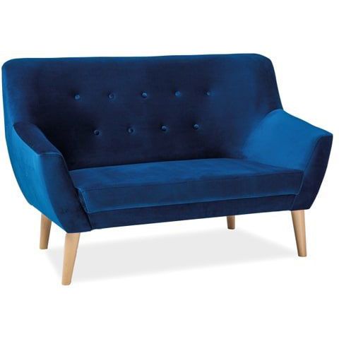 Диван Signal Nordic 2 Velvet Bluvel 86 синий, NORDIC2V86