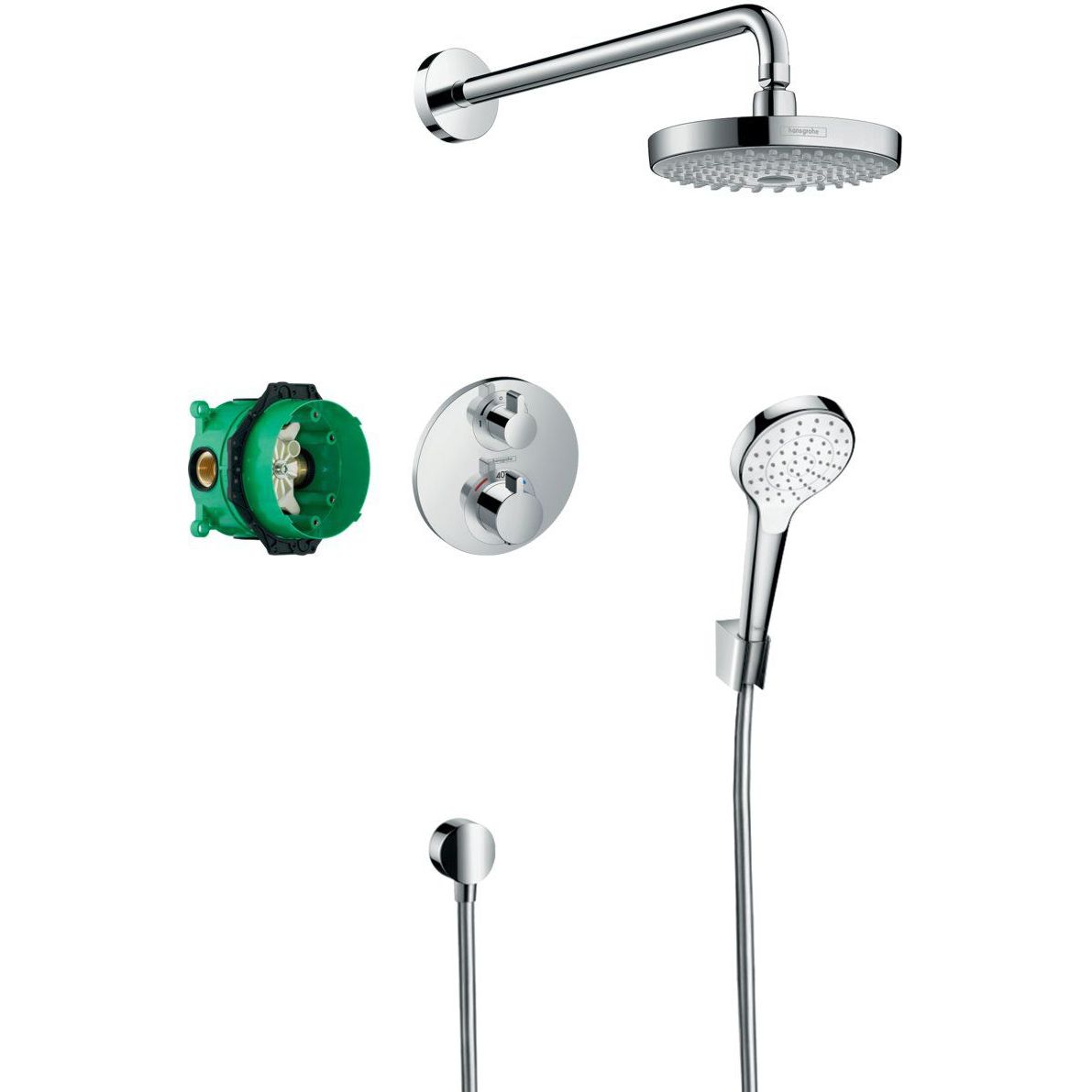 Душевая стойка со смесителем Hansgrohe Croma Select S/Ecostat, 27295000