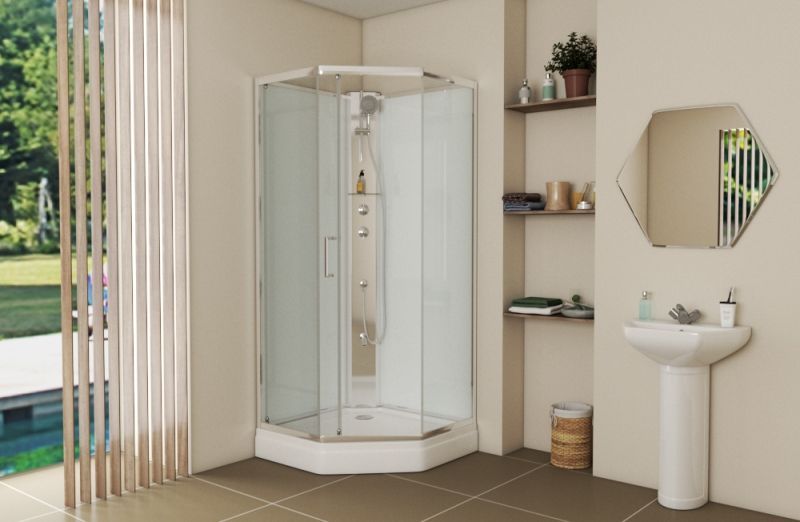 Душевая кабина Bravat N10806 White 90x90, BC090.6100A White