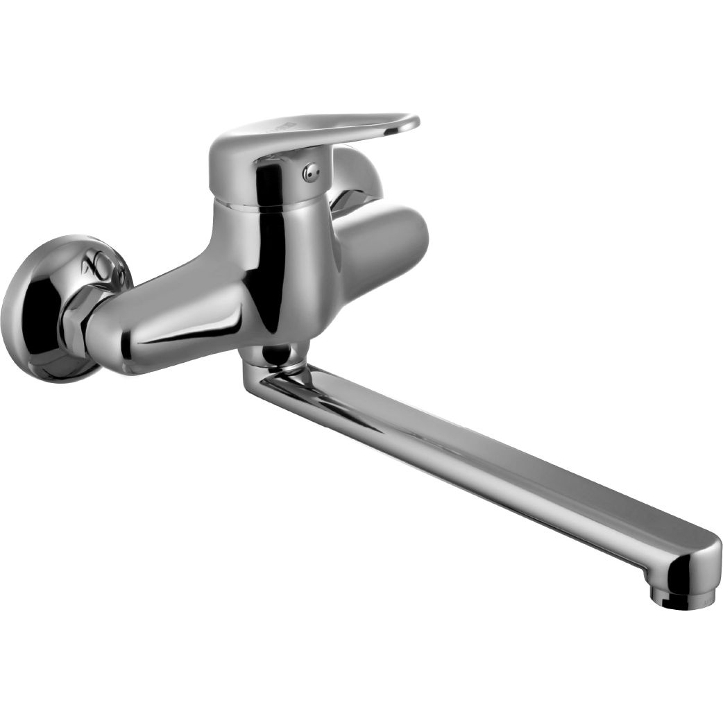 Смеситель для кухни/умывальника с плоским изливом 250 мм настенный Lemark Luna, LM4111C