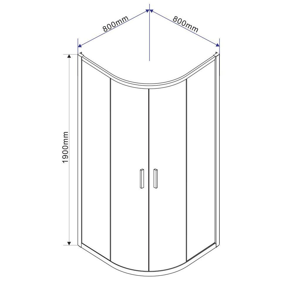 Душевой уголок Vincea Garda 80x80, VSQ-1G800CH