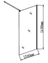 Шторка для ванны Grossman 120x140, GR-103