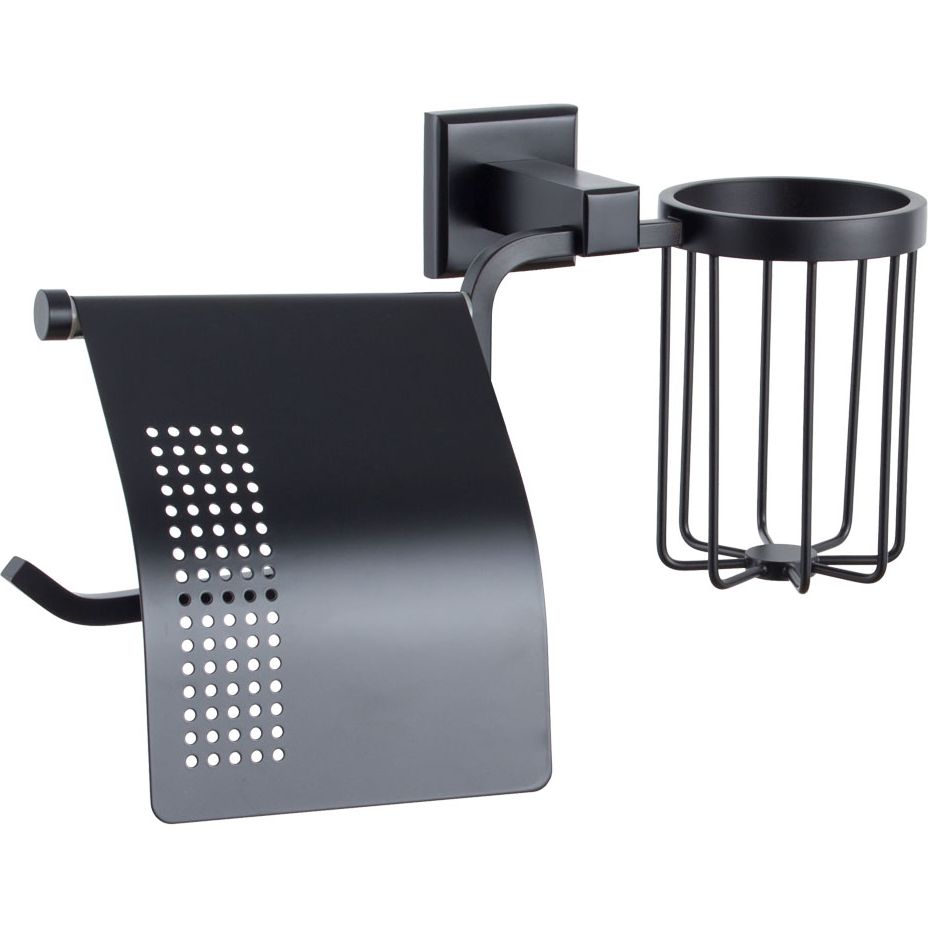 Держатель туалетной бумаги закрытый с держателем освежителя Vivi Felice Notte FL 1007-S-N