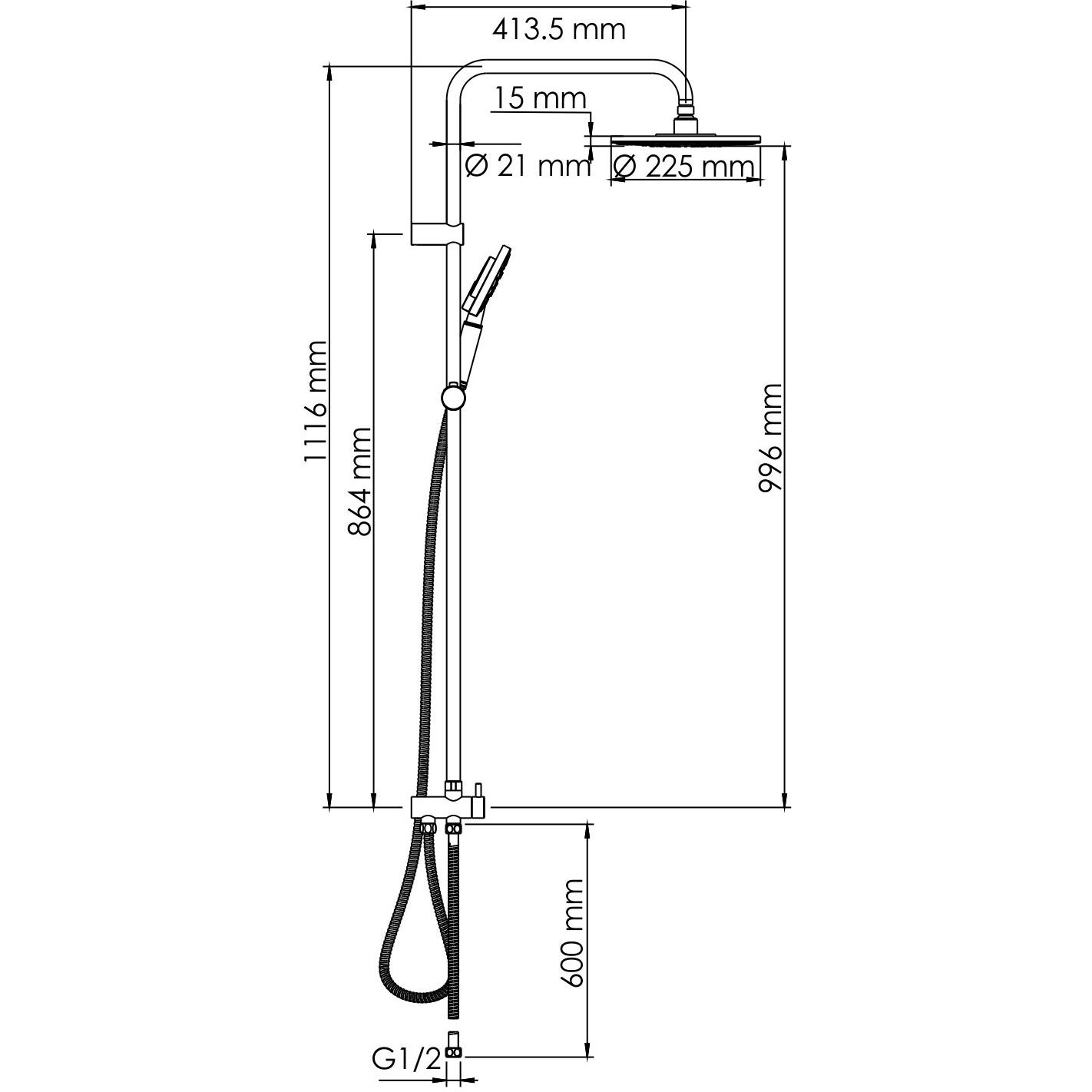 Душевой комплект WasserKRAFT, A039