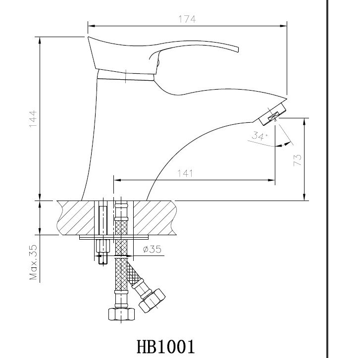 Смеситель для раковины Haiba HB1001