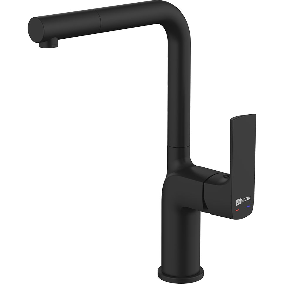 Смеситель для кухни с высоким поворотным изливом Lemark Ursus, LM7205BL
