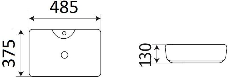 Раковина для ванной Ceramalux 48x37, 7291