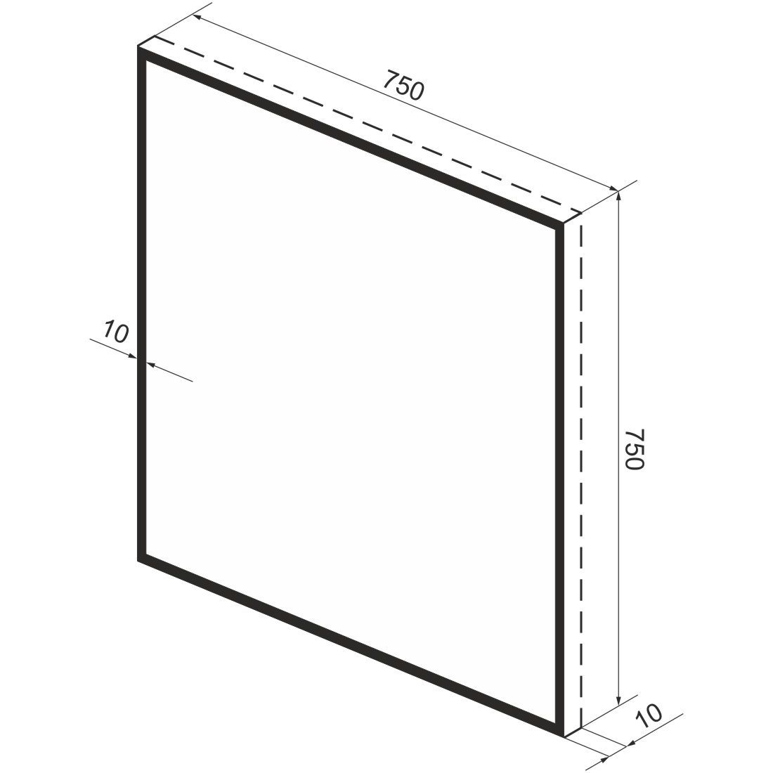Квадратное зеркало Wellsee 7 Rays' Spectrum 75x75, 172200320