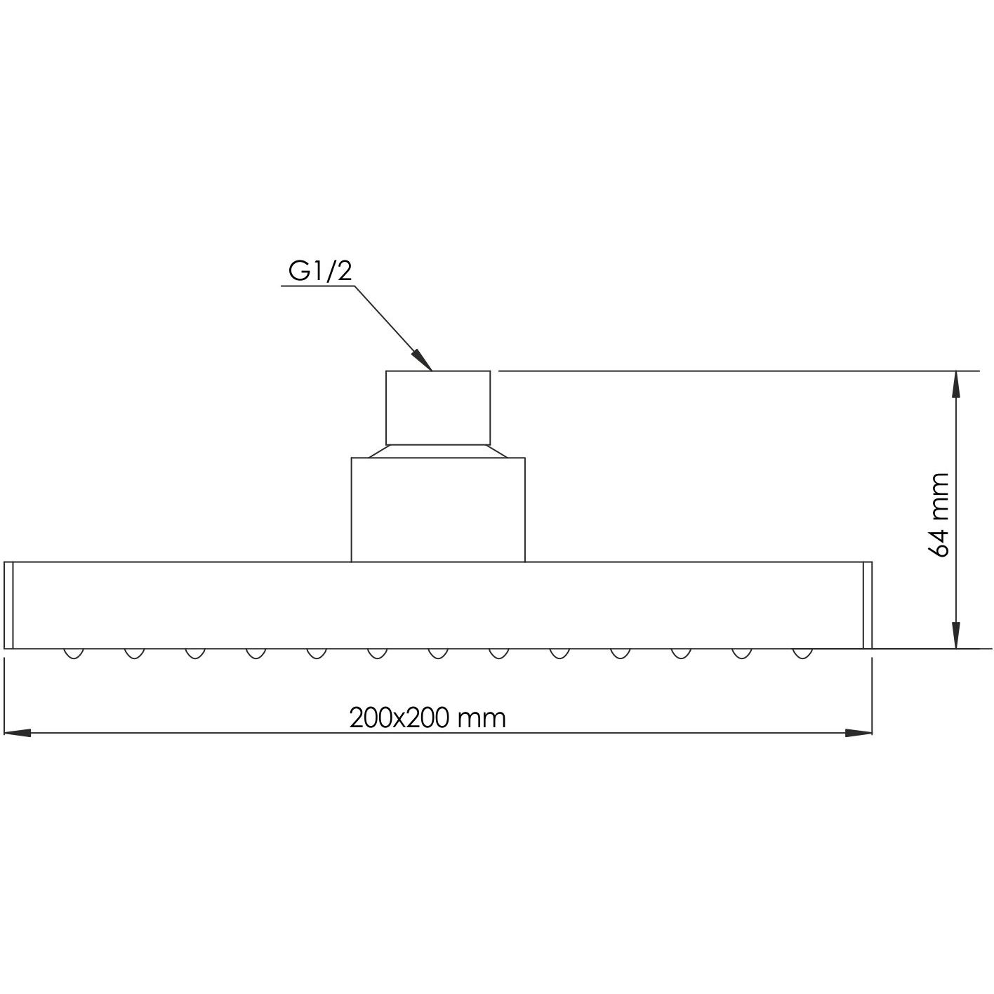 Верхняя душевая насадка WasserKRAFT, A028