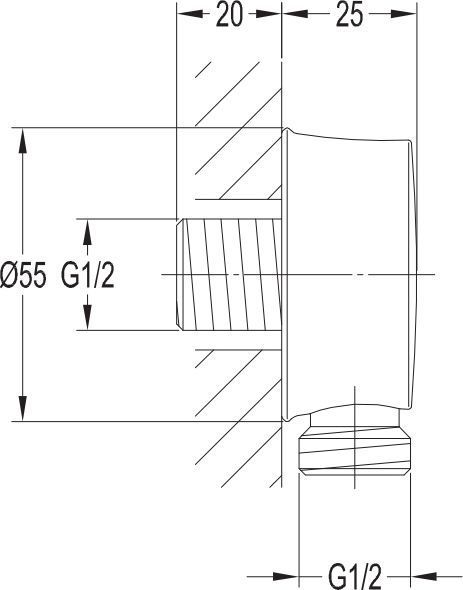 Угловое соеденение Omnires, 8810CR