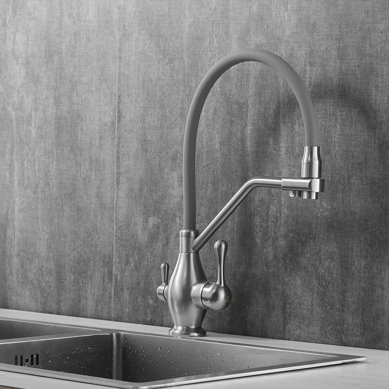 Смеситель для кухни с гибким изливом под фильтр Rose, R858L