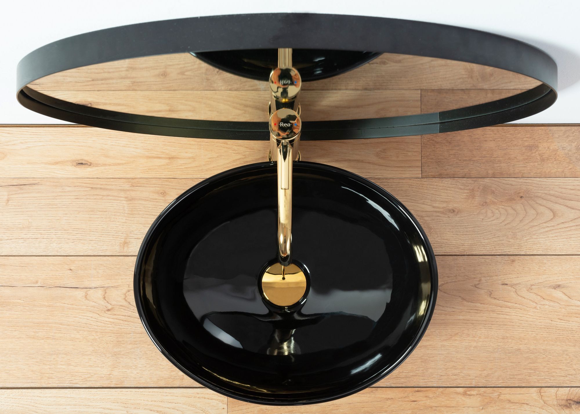 Умывальник Rea Sofia Black 41x34.5, REA-U0154