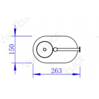Напольная стойка с открытым бумагадержателем овальная Vivi Felice  F 0411