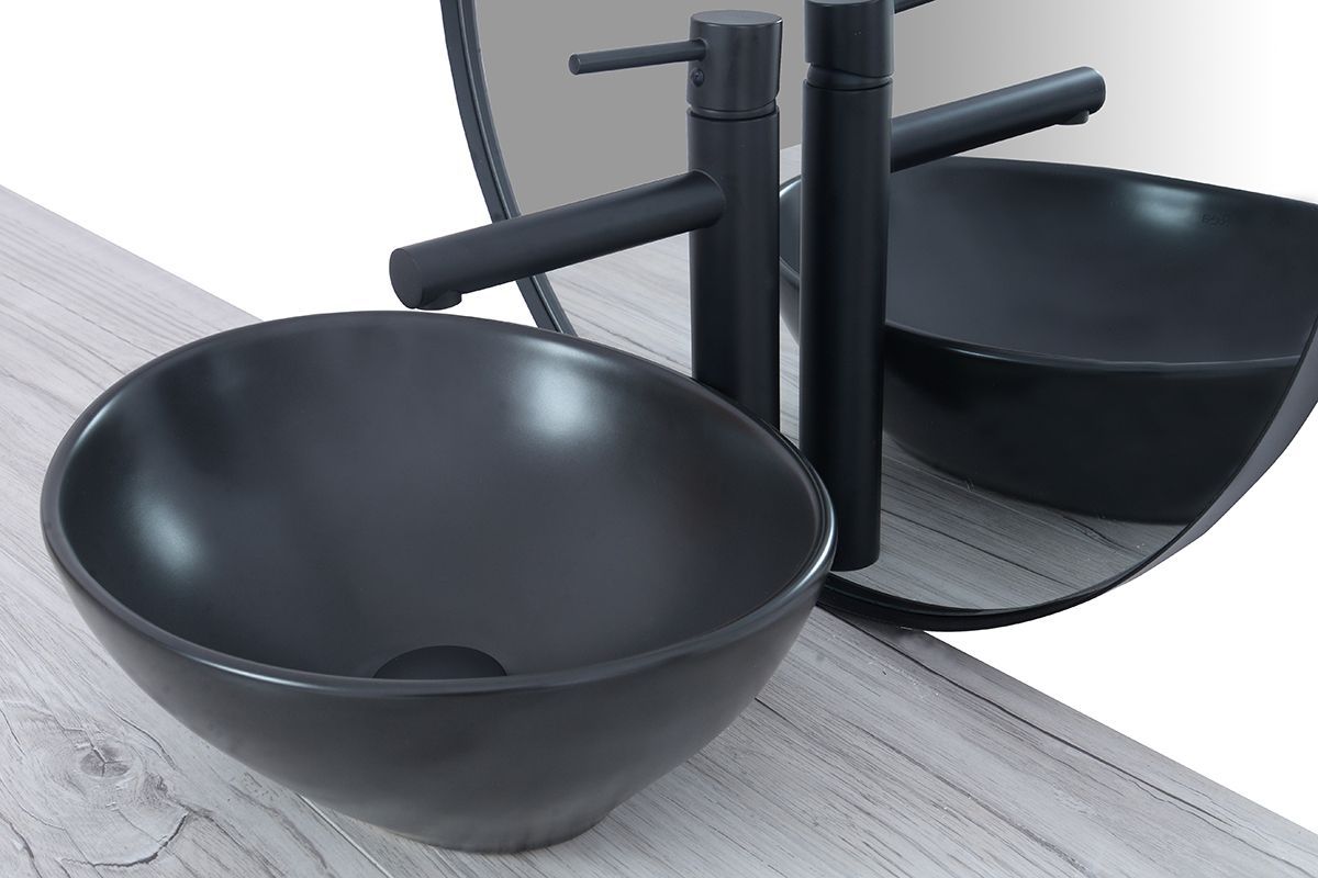 Умывальник Rea Sofia Black Matt 41x34.5, REA-U0333