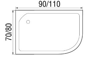 Душевая кабина River NARA Б/К 90/70/24 МТ