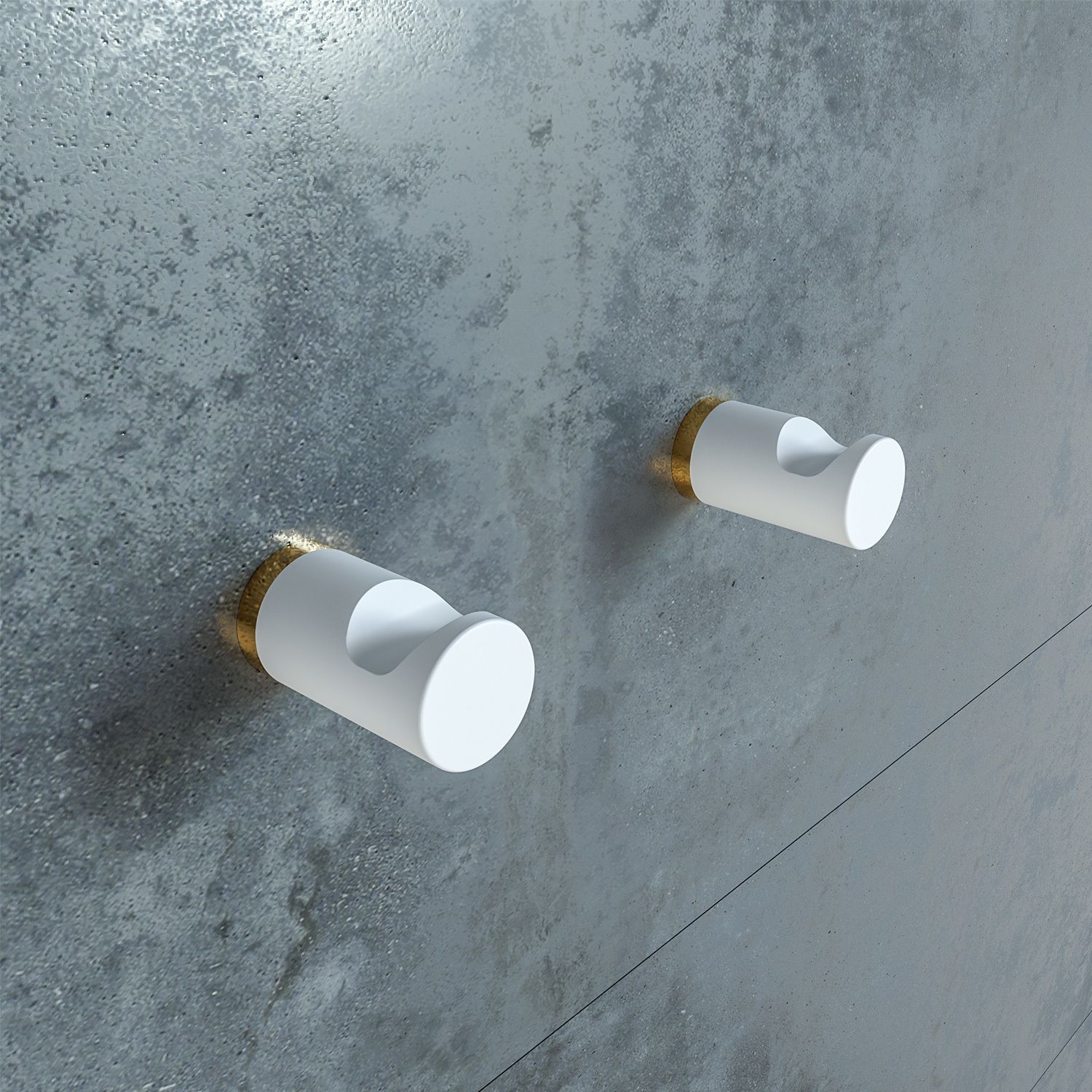 Комплект одинарных крючков, сплав металлов белый матовый с желтым золотом, Iddis Petite, PET2SY1i41