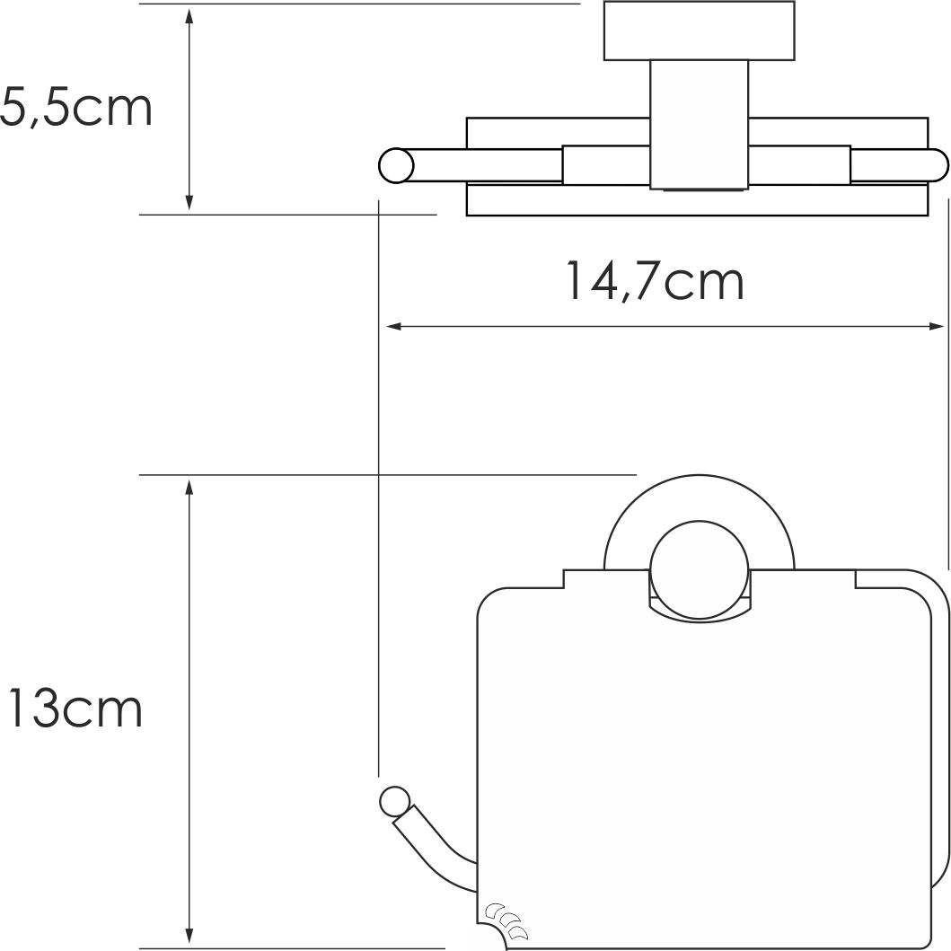 Держатель туалетной бумаги с крышкой WasserKRAFT Isen, K-4025