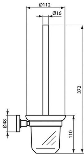 Туалетная щетка с держателем Ideal Standard IOM Black, A9119XG