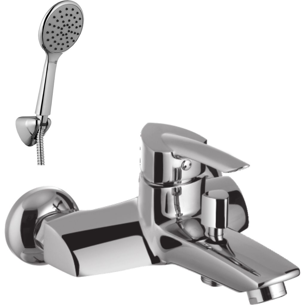 Смеситель для ванны с коротким изливом с аксессуарами Lemark Mars, LM3502C