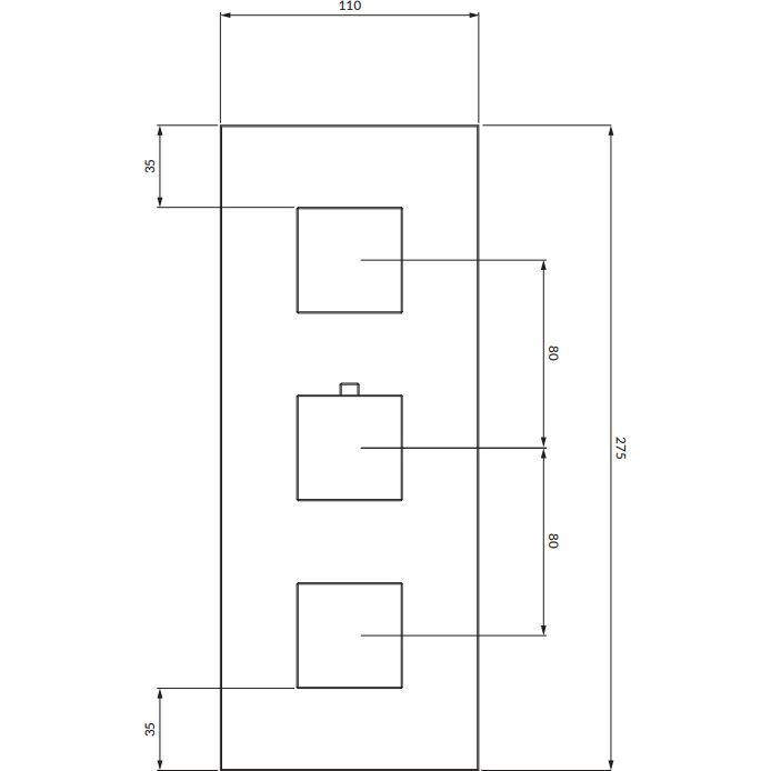 Термостатический смеситель для ванны встраиваемый, внешняя часть Omnires Fresh, FR7138ROCR