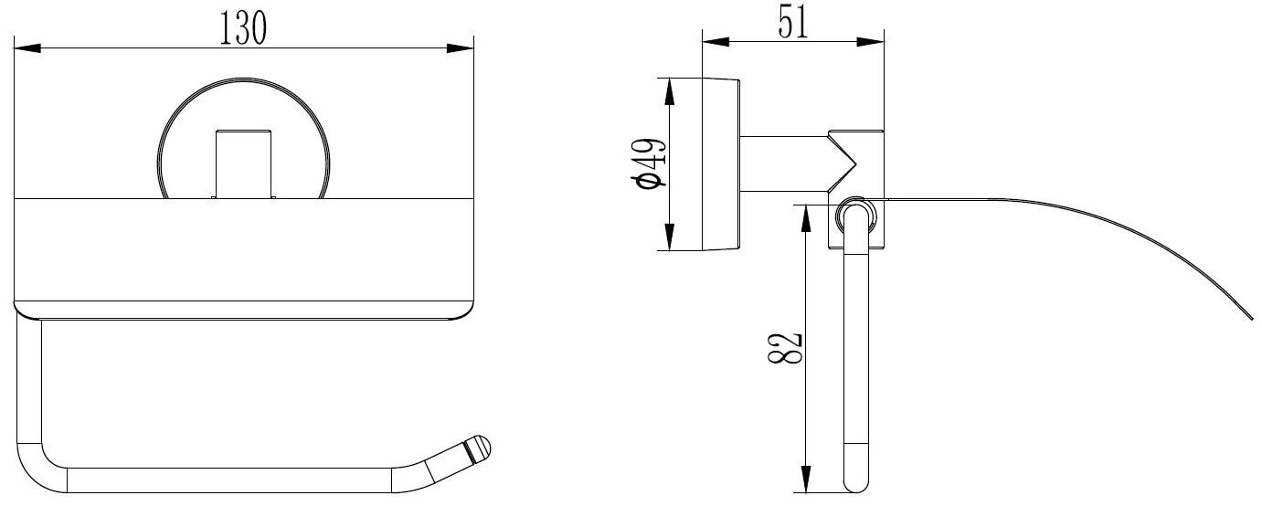 Держатель туалетной бумаги с крышкой Ledeme L1703