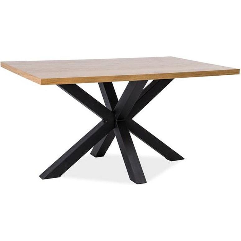 Стол обеденный Signal Cross 150 дуб натуральный/черный, CROSSLDC150