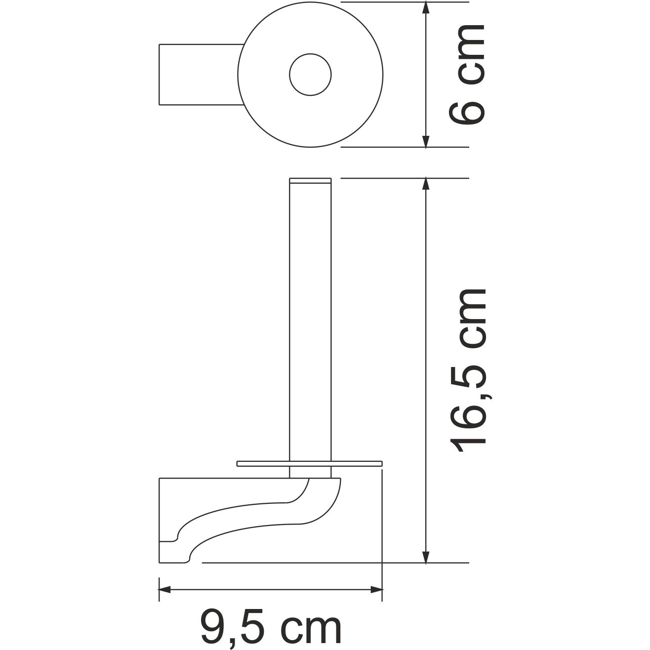 Держатель туалетной бумаги вертикальный WasserKRAFT Kammel, K-8397