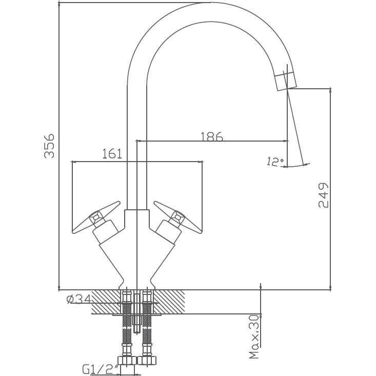 Смеситель для кухни Haiba HB4099
