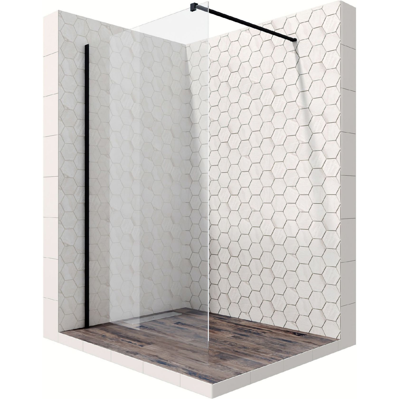 Душевое ограждение Ambassador Walk-in Black