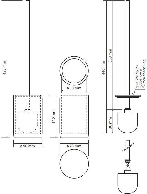 Ершик напольный круглый Bemeta Gamma, 145713324