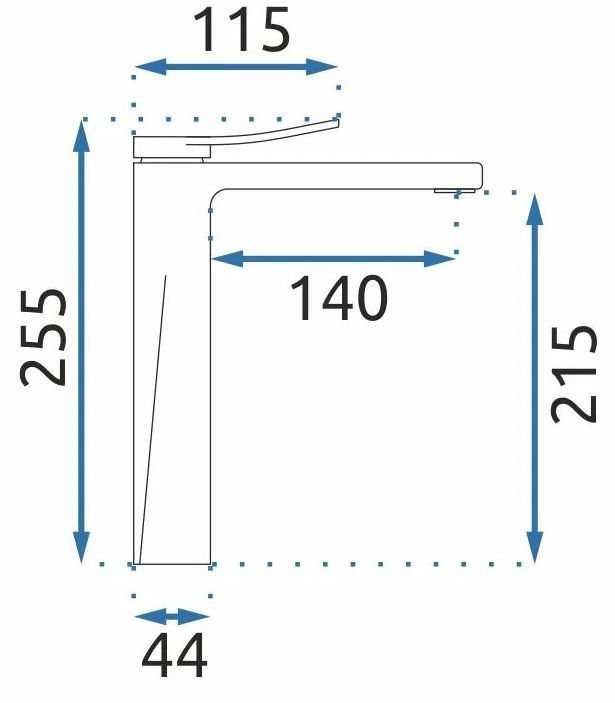 Смеситель для умывальника высокий Rea Soul Gold Mat/Black, REA-B9961