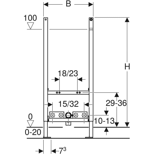 Инсталляция для биде Geberit DuofixBasic, 111.534.00.1