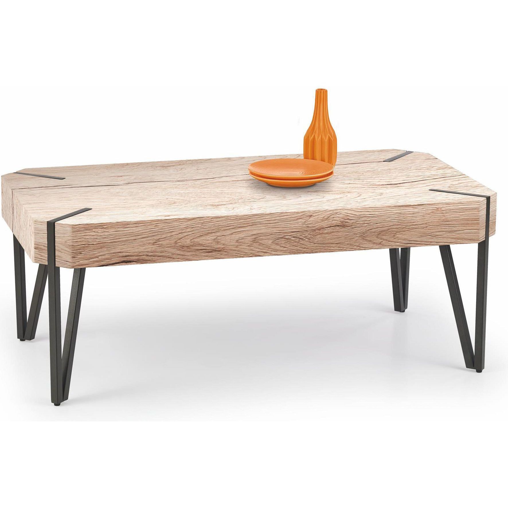 Стол журнальный Halmar Emily дуб сан ремо/черный, V-CH-EMILY-LAW-DAB_SAN_REMO