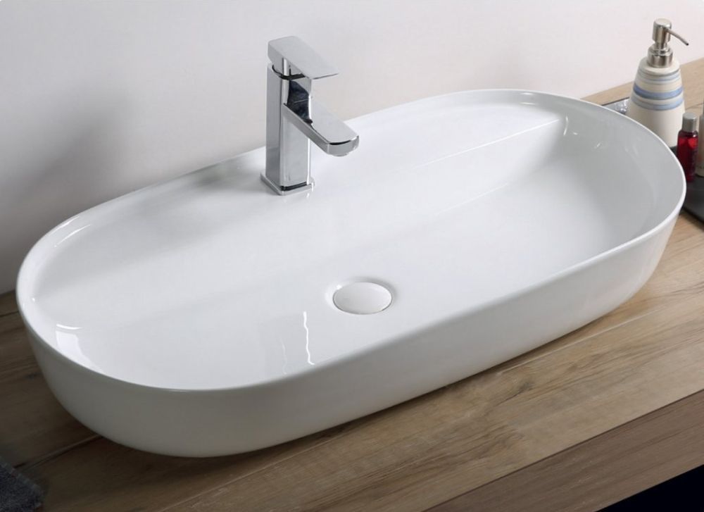 Раковина керамическая накладная Belbagno 82x41, BB1347