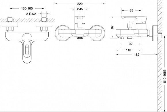 Смеситель для ванны Bravat Stream-D F637163C-01